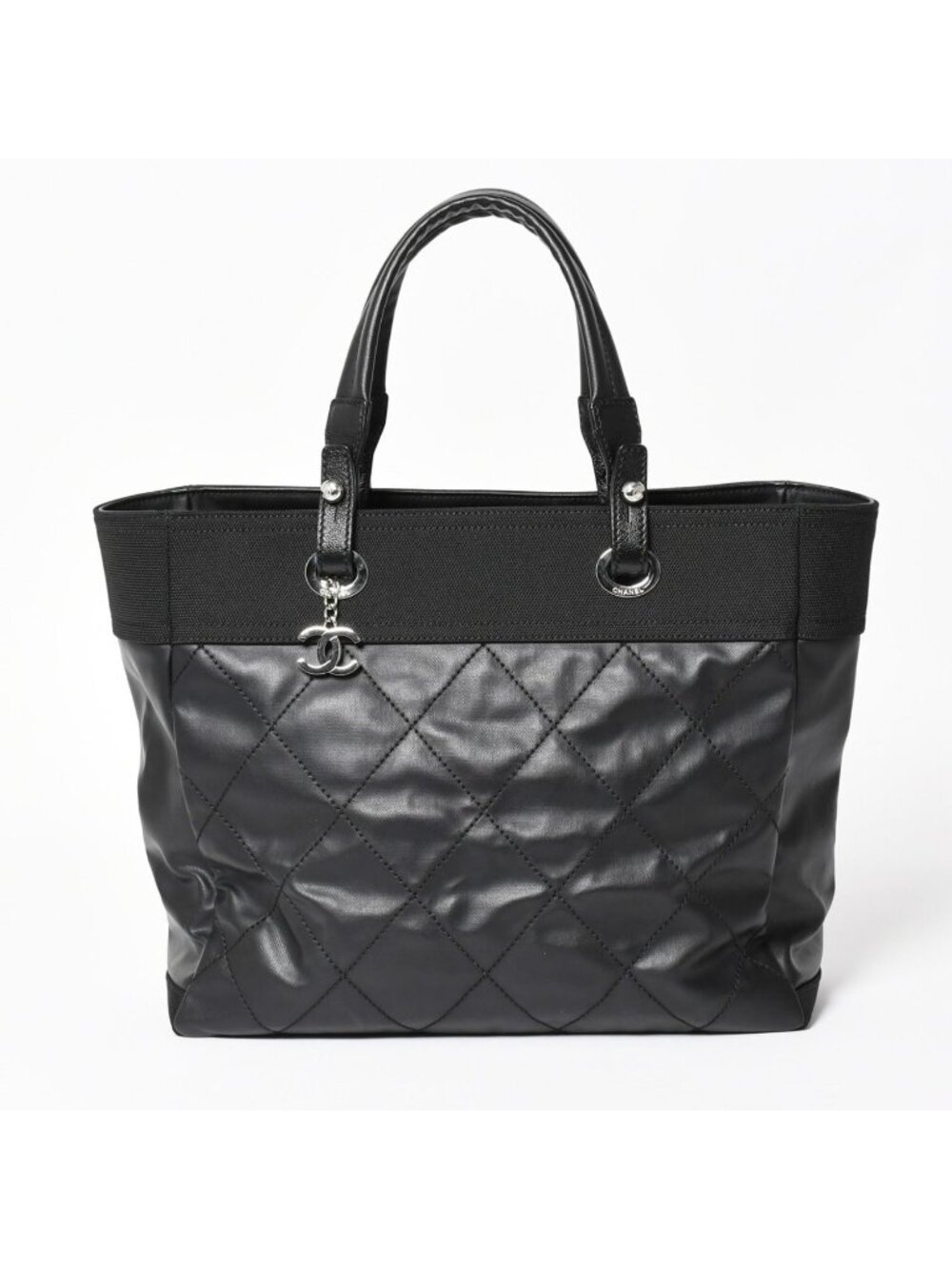 Chanel Tote Bag Paris Biarritz Leather Black